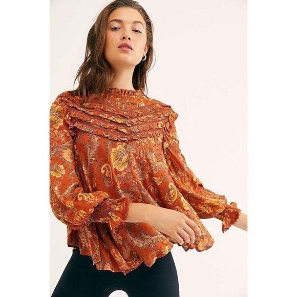 NEW SPELL & THE GYPSY AURORA FLORAL PRINTED BLOUSE - Picture 6 of 7